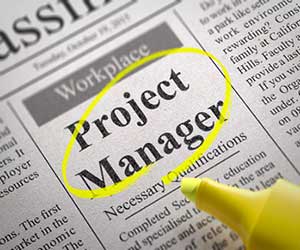 Newspaper ad for a project manager