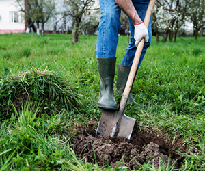 Man digging